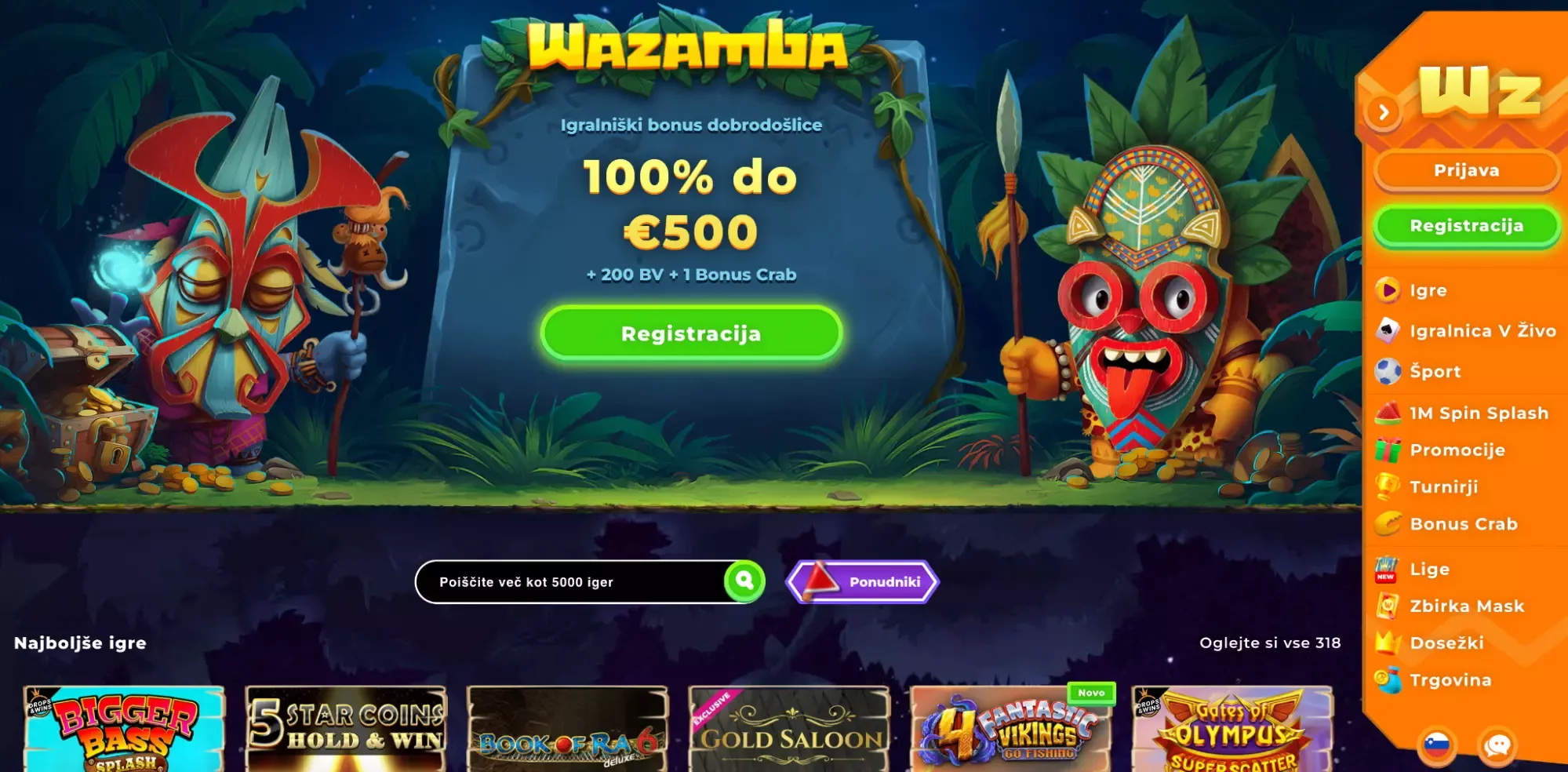 Wazamba stave