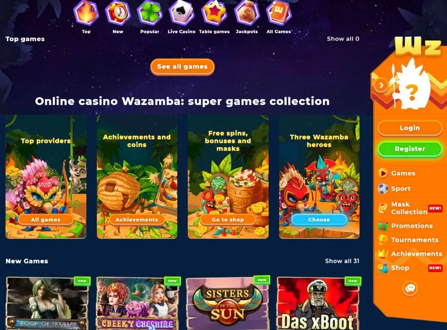 Wazamba casino