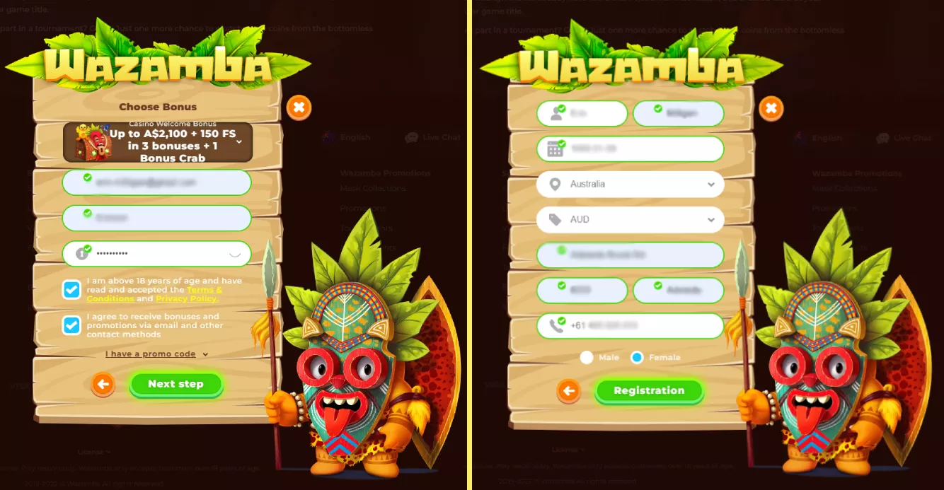 Wazamba casino