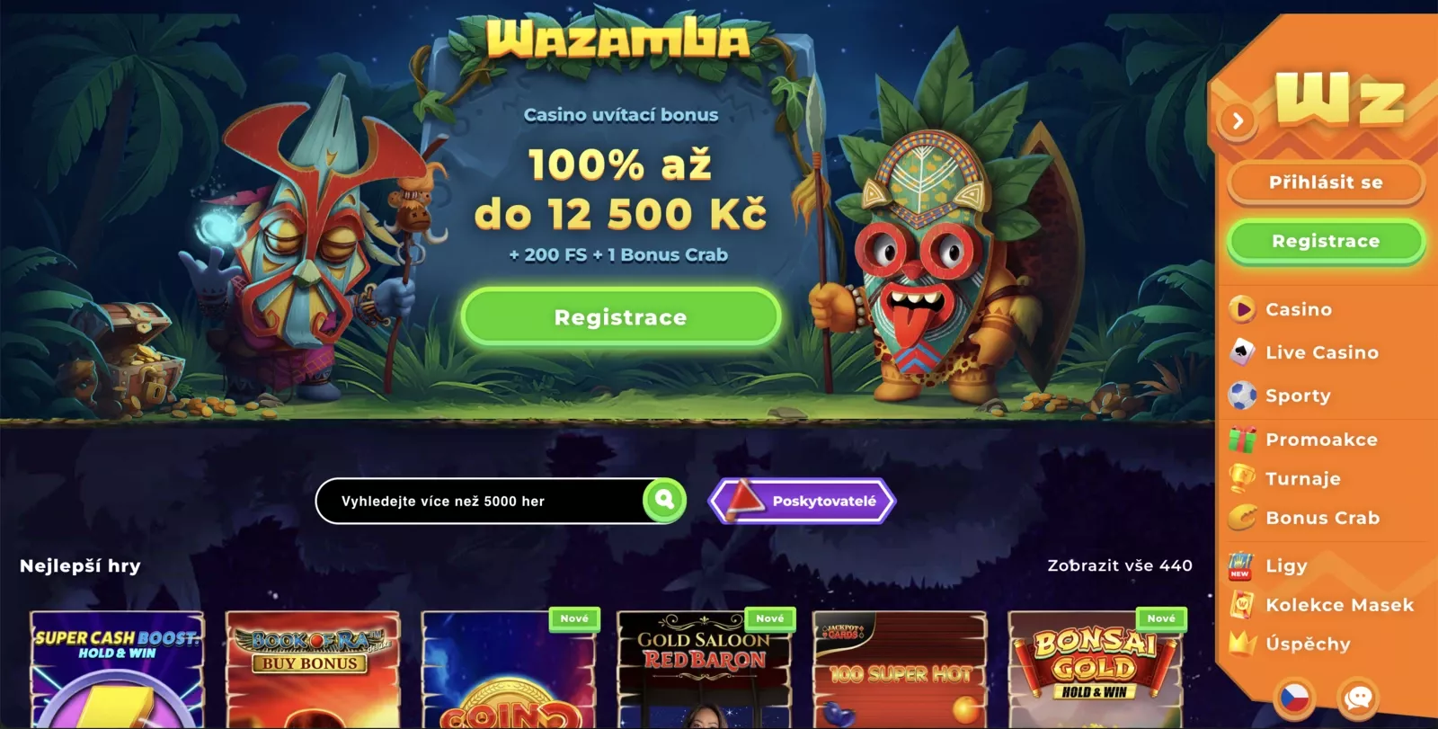 Wazamba sázení