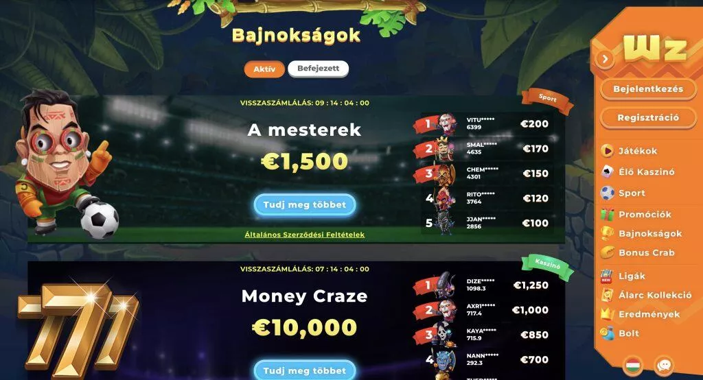 Wazamba játékok