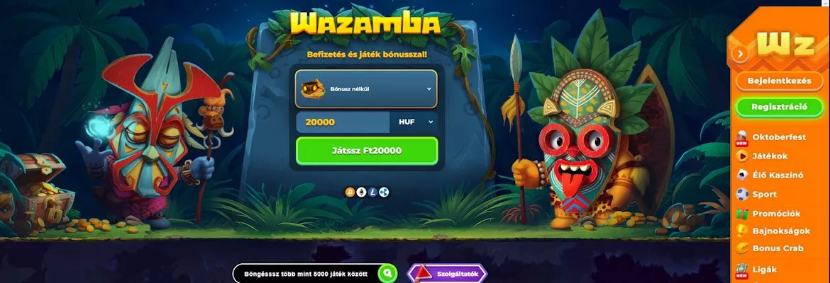 Wazamba játékok
